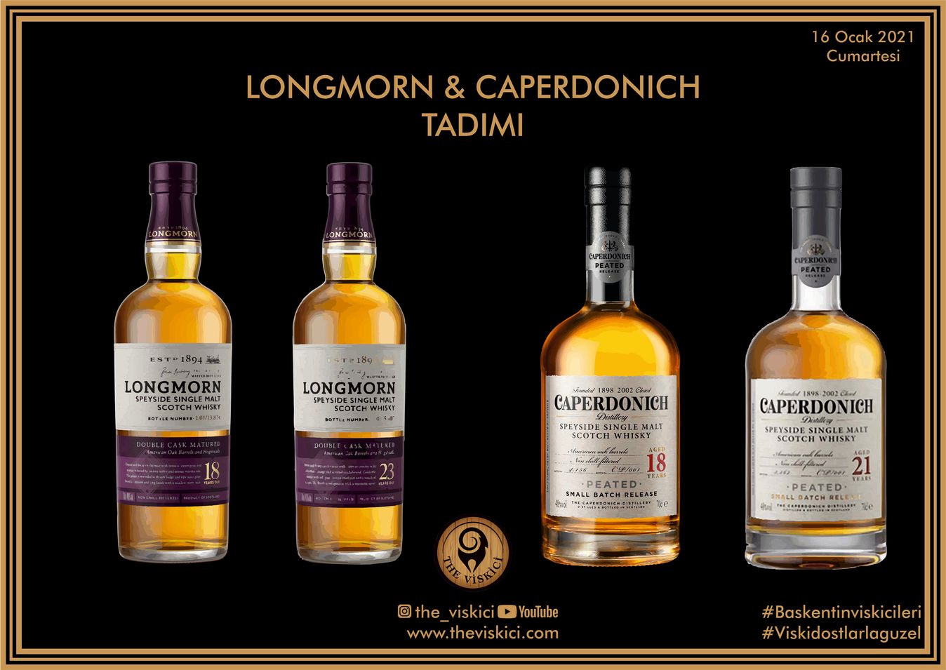 Longmorn & Caperdonich Tadımı (Online Tadım)